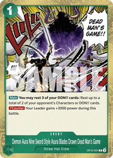 Demon Aura Nine Sword Style Asura Blades Drawn Dead Man's Game - ONE PIECE CARD GAME - MoxLand